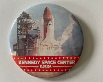 Vintage Kennedy Space Center Pin - Florida Souvenir, 1970s