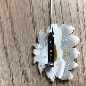 1960s Vintage Opalescent White Shell Flower Pin - Taiwan Brooch - Etsy