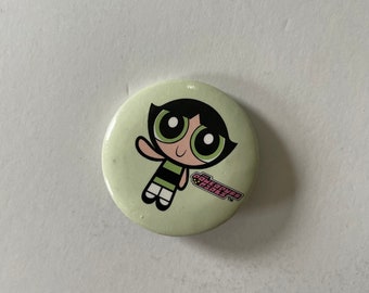 Vintage Powerpuff Girls Buttercup Pin - Y2K 90s Cartoon Collectible