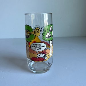 Vintage Peanuts Camp Snoopy Drinking Glass - McDonald&#39;s Collection, Woodstock & Snoopy, 6&quot; Tall, 2.5&quot; Diameter