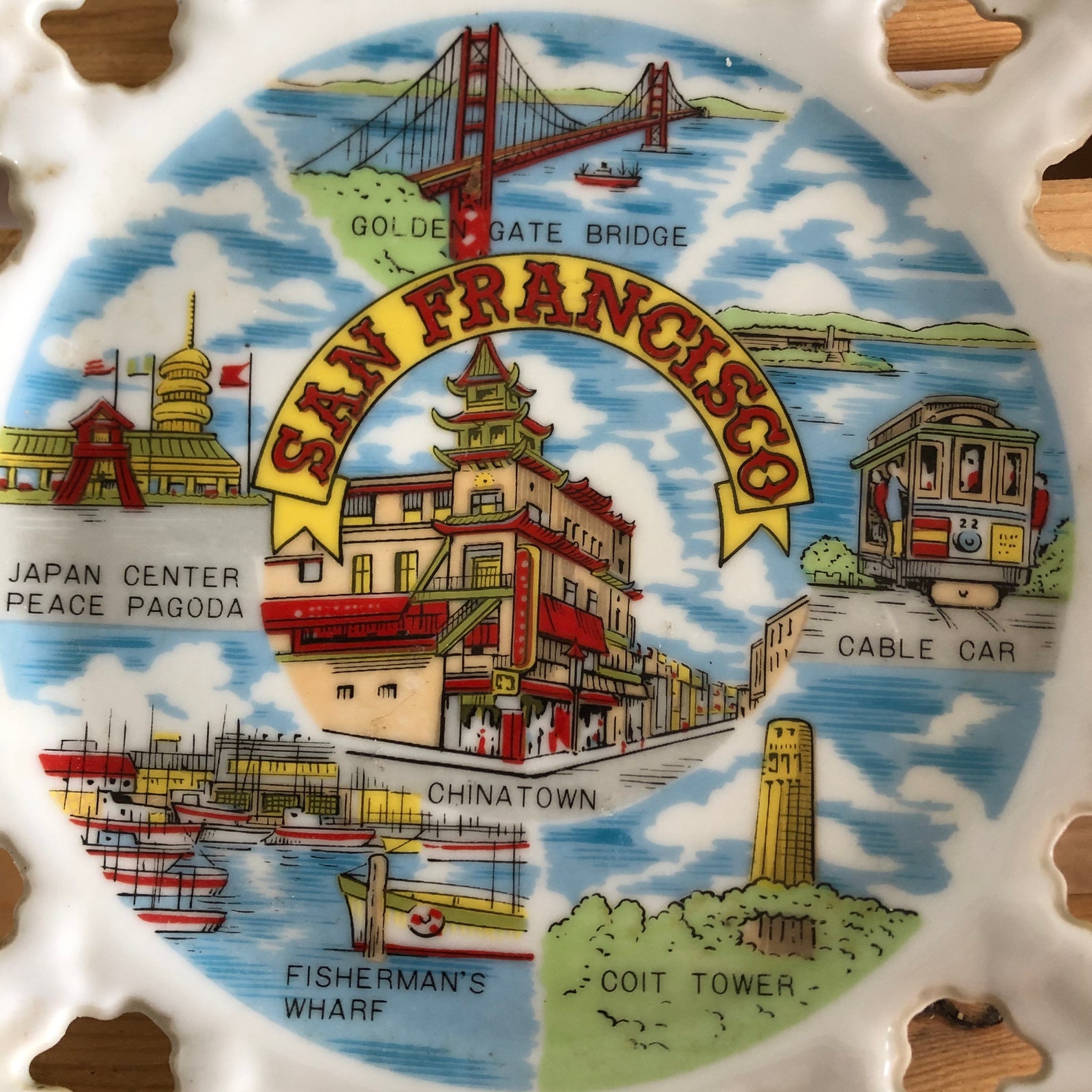 Vtg Plate Vintage San Francisco Plate San Francisco Etsy