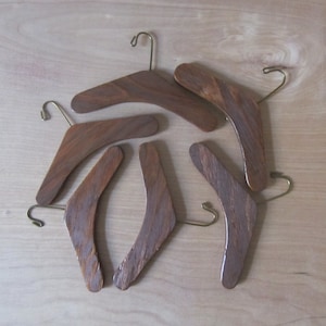 Vintage Doll Clothes wood hangers for American Girl and 18 Inch doll clothes, wooden handmade doll clothes hangers, set of 6 hangers