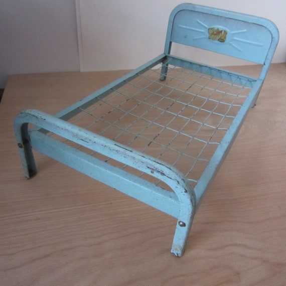 Vintage Metal Doll Bed Dollebed by Amsco 1950s Antique Etsy