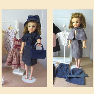 Doll clothes fit Miss Revlon, Dollikin, Cissy, Missy & Sweet Sue doll, 20-21&quot; 1950s Glamour doll, doll skirt, dress,  coat and hat, Choice