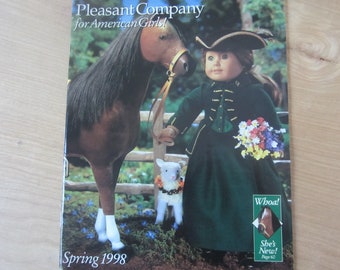 Pleasant Company catalog, vintage American Girl catalog introducing Felicity's horse Penny, Spring 1998, Research, Collectible HTF