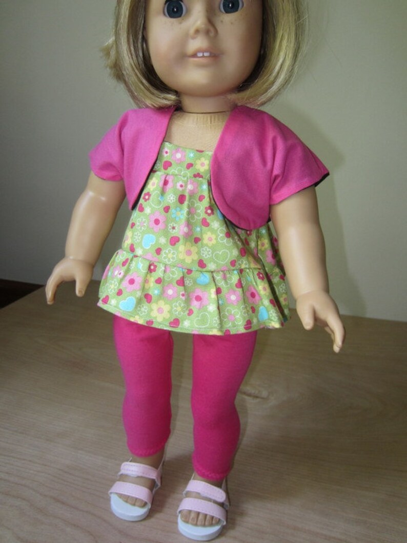 Hot Pink Print Leggings Fits American Girl 18/" Doll Clothes
