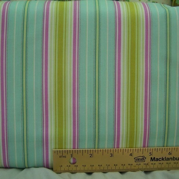 Freshcut - Stripe in Turquoise Fabric By Heather Bailey for Free Spirit 1 yd