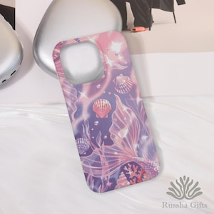 Custodia rigida per iPhone con conchiglia rosa e viola per iPhone 17/16/15/14-Plus/Pro/Pro Max, 13/12-Pro/Max/Mini, pulsanti parzialmente coperti, sottile e leggera.