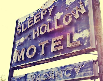 Motel Photo, Fine Art Photograph, Photography, Photo, Retro, Sign, Motel, Hotel, Travel, Rusty, Art, Wall Decor, Honeymoon, Print, Route 66