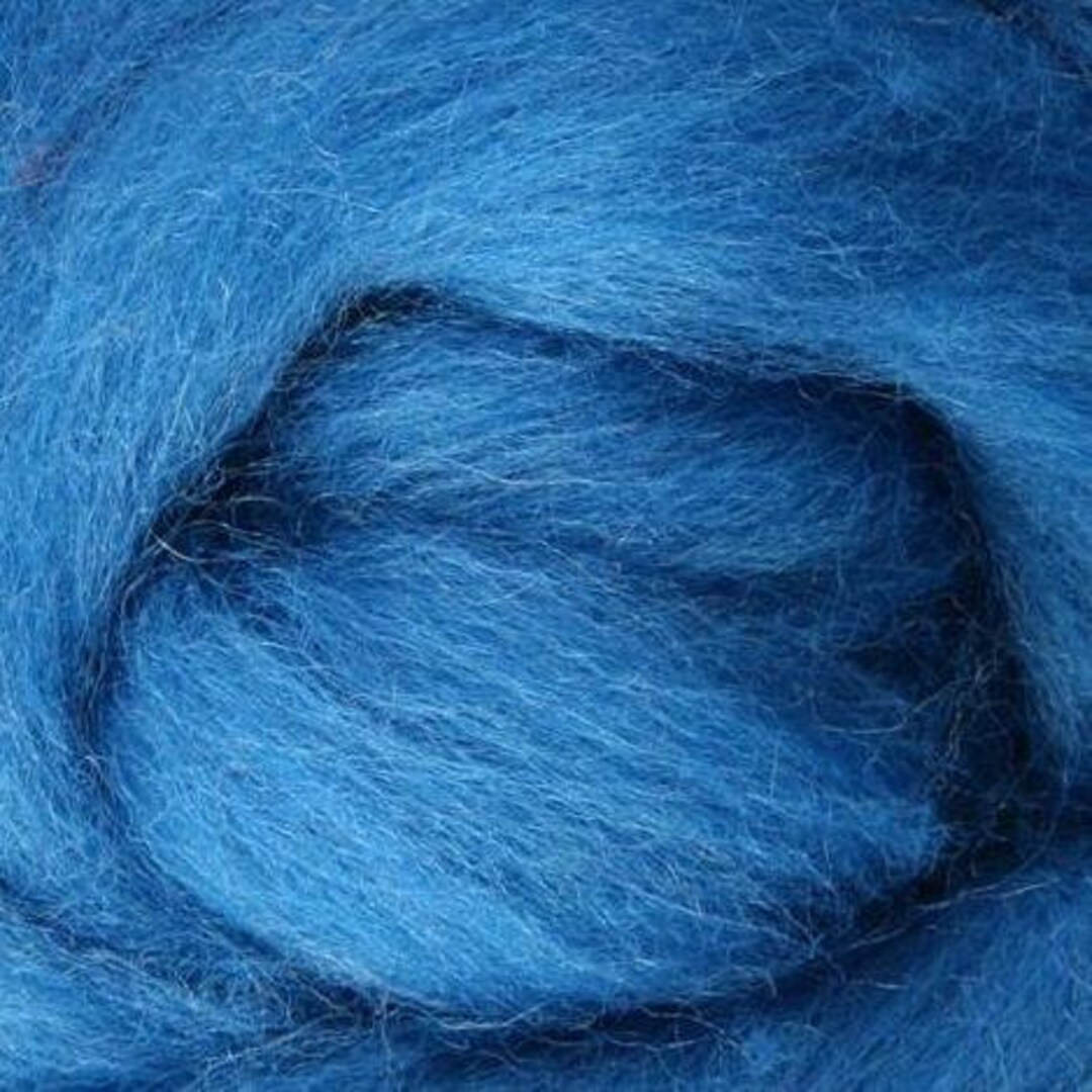 Wool Roving // Nightingale Corriedale Roving // Blue Wool Roving Sliver ...