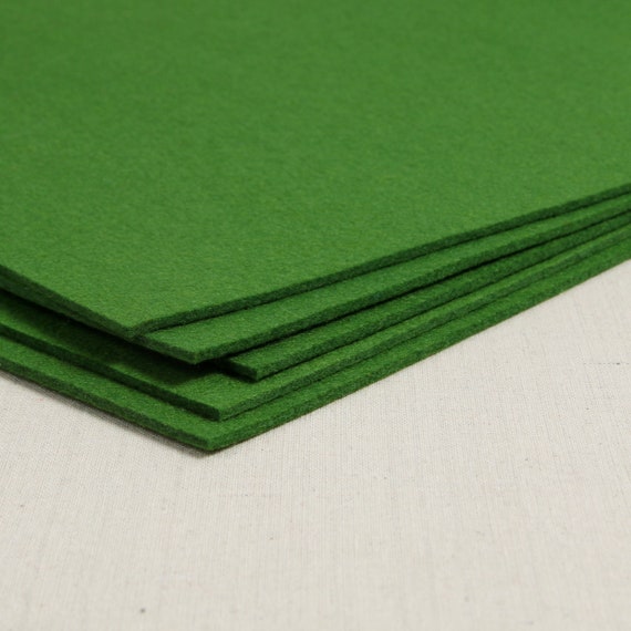 Thick Felt // Conifer Green // 3mm Merino Wool Felt Sheets, Bag
