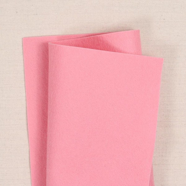 Begonia 100% Wool Felt // Pure Merino Wool Felt Sheets // Bellwether // Pink Wool Felt Fabric, Felt Crafting, Felt Projects, Felt Flowers