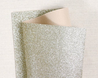 Glitter Felt // White Gold // Bellwether, 9x12" Glitter Felt Sheets, Felt Flowers, Silver and Gold, Hair Crafts, Felt Accents, Baby Mobile