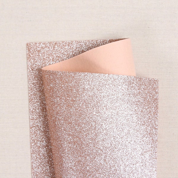 Glitter Felt // Champagne Light Gold // Bellwether, 9x12" Glitter Felt Sheet, Glitter Felt Embellishments, Merino Wool Felt, Glitter Accents