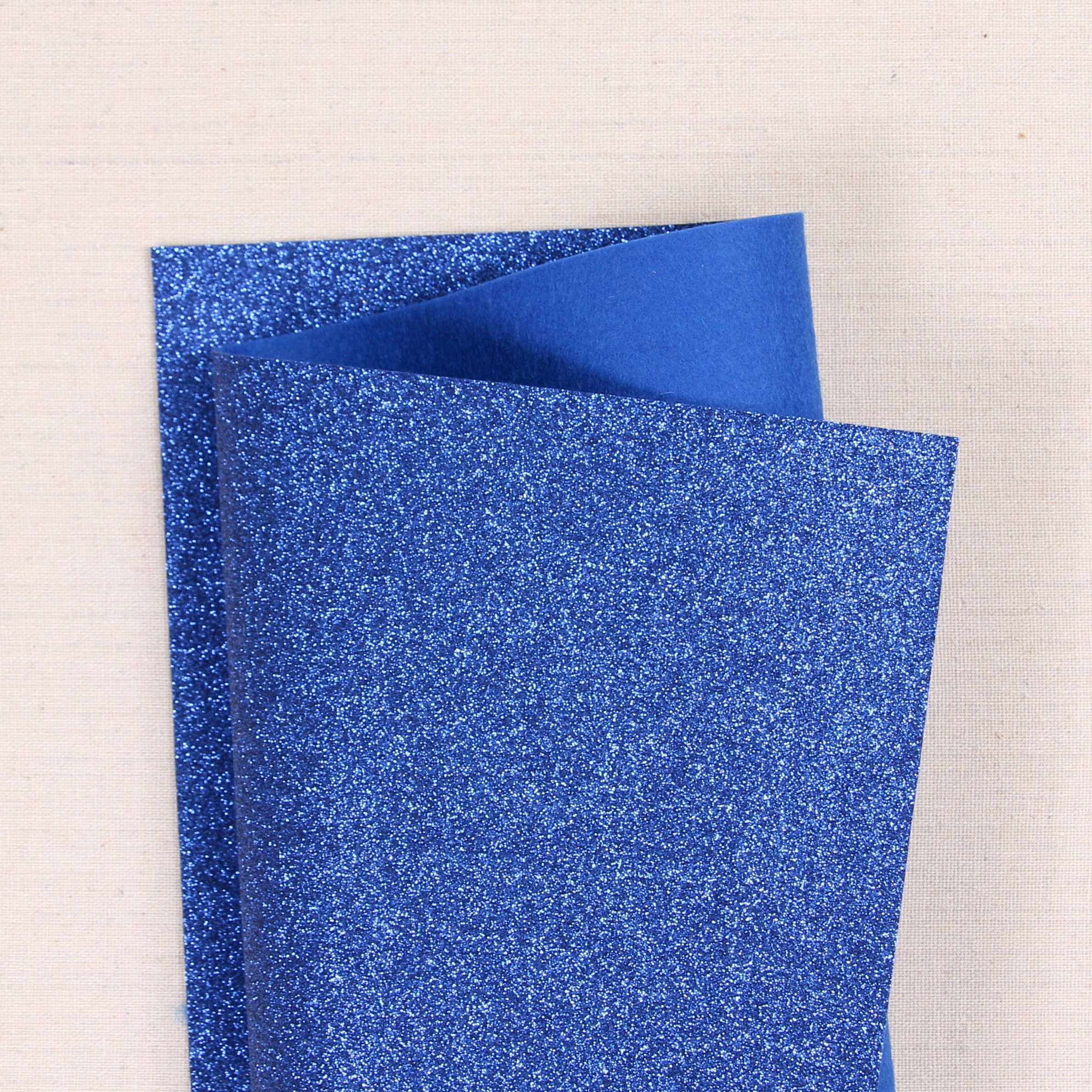 Glitter Felt // Royal Blue // Bellwether, 9x12" Glitter Felt Sheets, Felt Flowers, Silver and Gold, Hair Crafts, Felt Accents, Baby Mobile