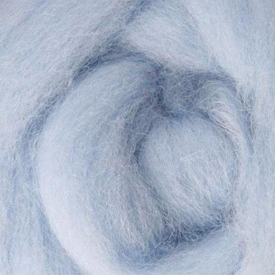 Blue Roving Wool Roving // Sky Corriedale Roving // Light Blue Wool Roving Sliver ...