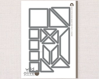 Troqueles de grabado profundo // Bloques de colcha acogedores de Jeanette // Troquelado, costura con fieltro, manualidades con papel, bordado, decoración del hogar, bloques de colcha acogedores