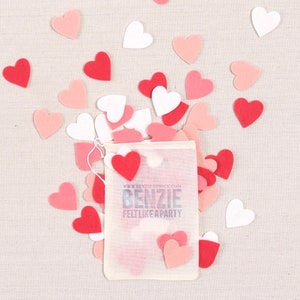 Felt-fetti Small Hearts, die cut shapes // Felt-Fetti by Benzie // Wool Blend Felt, Hair Crafts, Garland Kit, Party, DIY Crafting