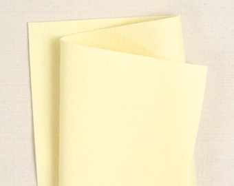 Custard 100% Wool Felt // Pure Merino Wool Felt Sheets // Bellwether // Yellow Wool Felt Fabric, Felt Crafting, Felt Projects, Felt Flower