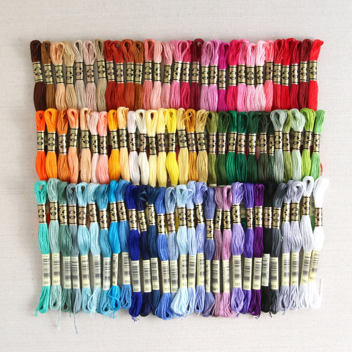 9 Vibrant Colors Metallic Embroidery Floss Pack