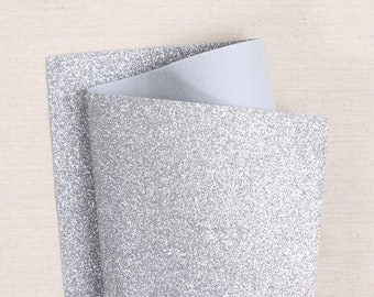 Glitter Felt // Silver // Bellwether, 9x12" Glitter Felt Sheets, Felt Flowers, Silver and Gold, Felt Embellishments, Glitter Accents