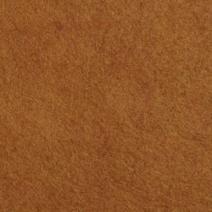 May include: Close-up of a textured, solid brown fabric. The material has a slightly rough, fibrous appearance, with a consistent color and subtle variations in tone. The fabric appears to be a felt or similar material.