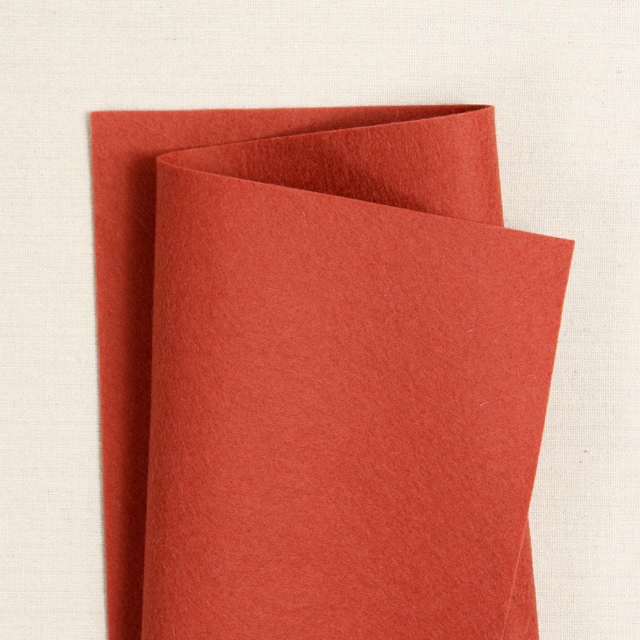 Paprika 100% Wool Felt // Pure Merino Wool Felt Sheets // Bellwether // Paprika Wool Felt Fabric, Felt Crafting, Felt Flower Projects
