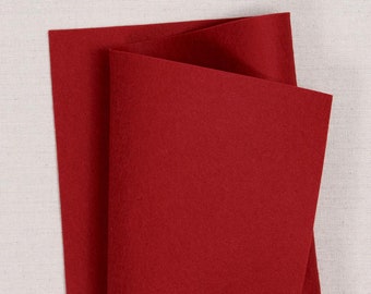 Garnet 100% Wool Felt // Pure Merino Wool Felt Sheets // Bellwether // Red Wool Felt Fabric, Felt Crafting, Felt Projects, Felt Flowers