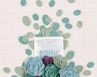 Felt-fetti Ovals, die cut shapes // Felt-Fetti by Benzie // Wool Blend Felt, Hair Crafts, Garland Kit, Party, DIY Crafting