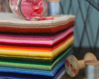 One Yard of Wool Blend Felt // Felt, Felt Yardage, Merino Felt by the Yard, Wool Blend Felt, Wool Felt Fabric, Wool Felt Kit, Felt Shop
