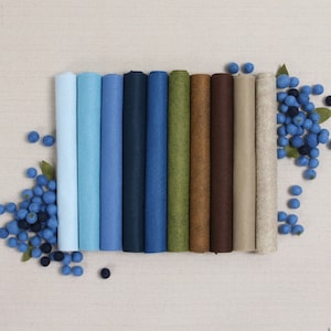 Wollfilz / / Blueberry Hill / / 10 9x12 12x18 Wollfilz Blätter, Filz Stoff, Herbst Handwerk, Benzie Design, Geschenke für sie, Filz Girlande