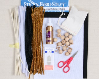 MmmCrafts / Ebenezer Ornaments / Mr. Marley / Ghost / Scrooge / Bob Cratchit / Notions Bundle / Felt Crafts / Stitch n' Stick, Christmas