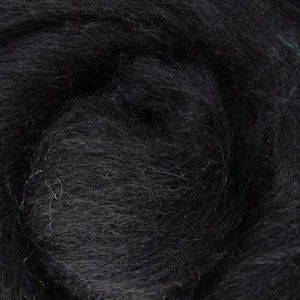 Wool Roving // Black Corriedale Roving // Wool Roving Sliver, Wet and Needle Felting Projects, Soft sculpture, Fiber art, Corriedale Wool