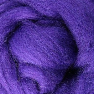 Wool Roving // Purple Corriedale Wool // Wool Roving Sliver, Needle Felting, Drop Spinning, Yarn Making, Fiber Weaving, Nuno Wet Felting