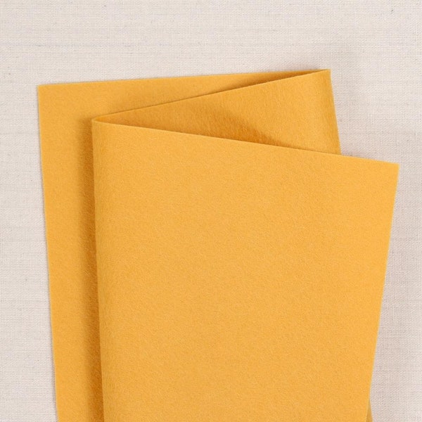 Butterscotch 100% Wool Felt // Pure Merino Wool Felt Sheets // Bellwether // Yellow Wool Felt Projects, Felt Garlands, Felt Flowers