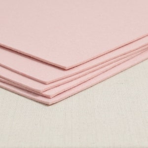 Thick felt // Plie Pink // 3mm Merino Wool Felt Sheets, Bag Making, Interior Design, Thick Fabric, Dense Felt, Felt Stitching image 1
