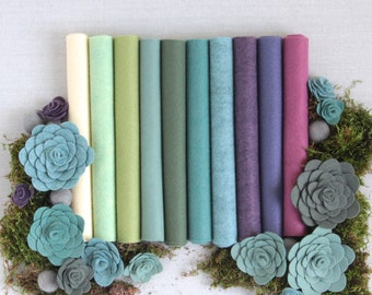 Wool Felt // Sweet Succulents // Felt Succulents, Wool Felt Sheets, DIY Felt Plants, Felt Flowers, Felt Garden, Desert Plants, Benzie Design