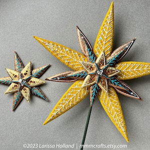 MmmCrafts // LodeStar Mustard, Bronze & Gold // Wool Felt // Benzie Guest Curator //  Tree Topper, Christmas, Ornament, Pendant, felt crafts