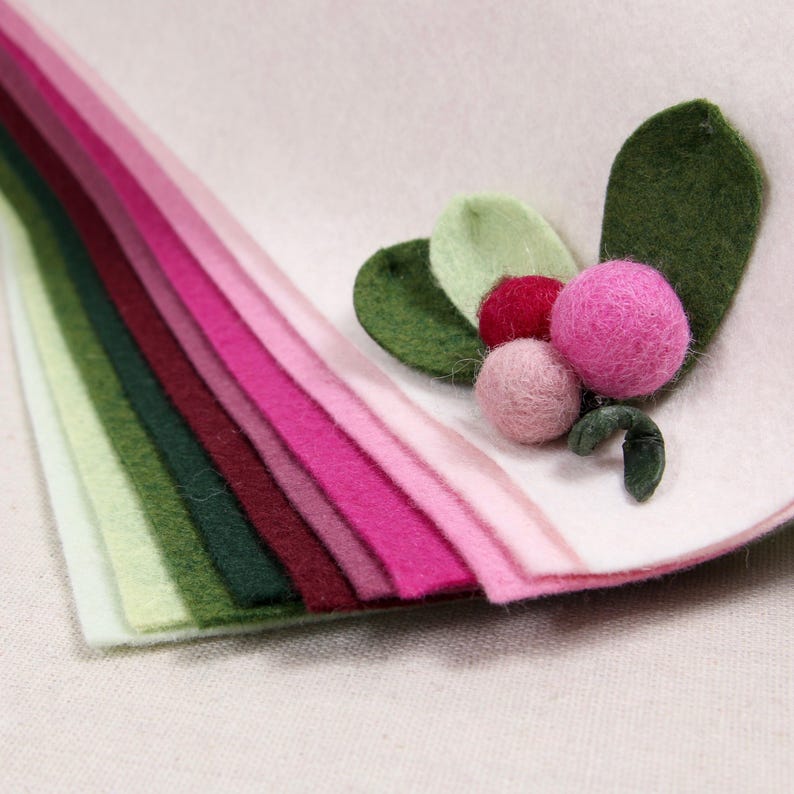 Burgundy Wool Blend Felt // Sheets // Yards // Threads // Felt Crafts ...