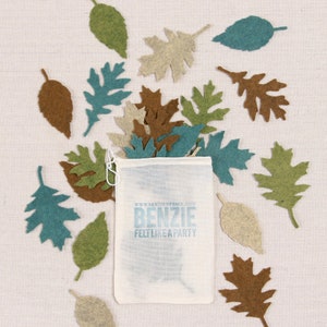 Felt-fetti Leaves, die cut shapes // Felt-Fetti by Benzie // Wool Blend Felt, Hair Crafts, Garland Kit, Party, DIY Crafting