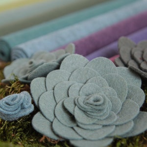 Wool Felt // Sweet Succulents // Felt Succulents, Wool Felt Sheets, DIY Felt Plants, Felt Flowers, Felt Garden, Desert Plants, Benzie Design image 3