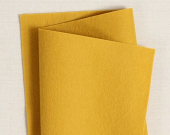 Saffron 100% Wool Felt // Pure Merino Wool Felt Sheets // Bellwether // Yellow Wool Felt Fabric, Felt Crafting, Felt Flower Projects