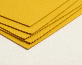 Thick felt // Saffron // 3mm Merino Wool Felt Sheets, Bag Making, Interior Design, Thick Fabric, Dense Felt, Felt Stitching