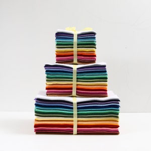 Wool Blend Felt Collection + Chart // 12x18 // Rainbow Fabric, Large Sheets of Felt, Felt Line, Felt Hobby, Bundle of Felt, All the Colors