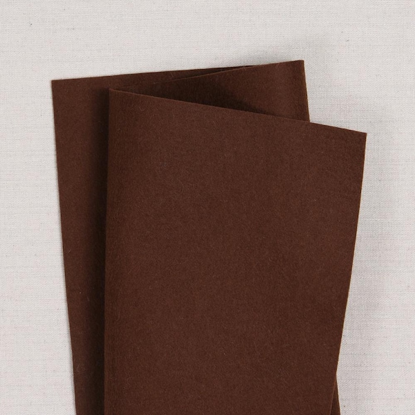 Hazelnut 100% Wool Felt // Pure Merino Wool Felt Sheets // Bellwether // Brown Wool Felt Fabric, Felt Crafting, Felt Projects, Felt Dolls