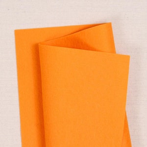Clementine 100% Wool Felt // Pure Merino Wool Felt Sheets // Bellwether // Orange Wool Felt Fabric, Felt Crafting, Felt Project, Felt Flower