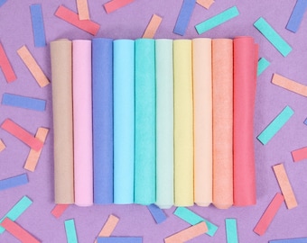 Wool Felt // Sprinkles Palette // Pastel Wool Felt Sheets, Felt Food, Felt Kids Crafts, Pastel Rainbow, Wool Blend Felt, Ice Cream, Donuts