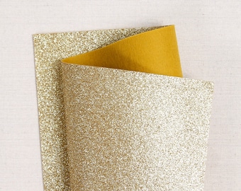 Glitter Felt // Gold // Bellwether, 9x12" Glitter Felt Sheets, Felt Flowers, Silver and Gold, Hair Crafts, Felt Accents, Baby Mobile