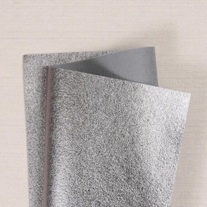 Metallic Felt // Steel // Bellwether, 9x12&quot; Metallic Felt Sheet, Benzie Felt, Glitter Felt, Shiny Felt Embellishments, Silver, Grey Felt