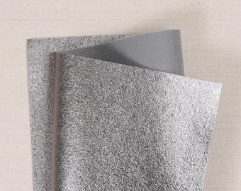 Metallic Felt // Steel // Bellwether, 9x12" Metallic Felt Sheet, Benzie Felt, Glitter Felt, Shiny Felt Embellishments, Silver, Grey Felt